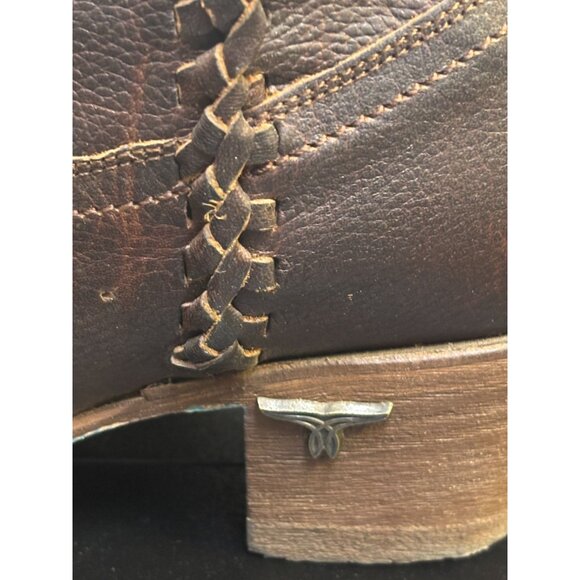 Lane Brown Leather Ankle Boots Size 6 - Picture 7 of 9
